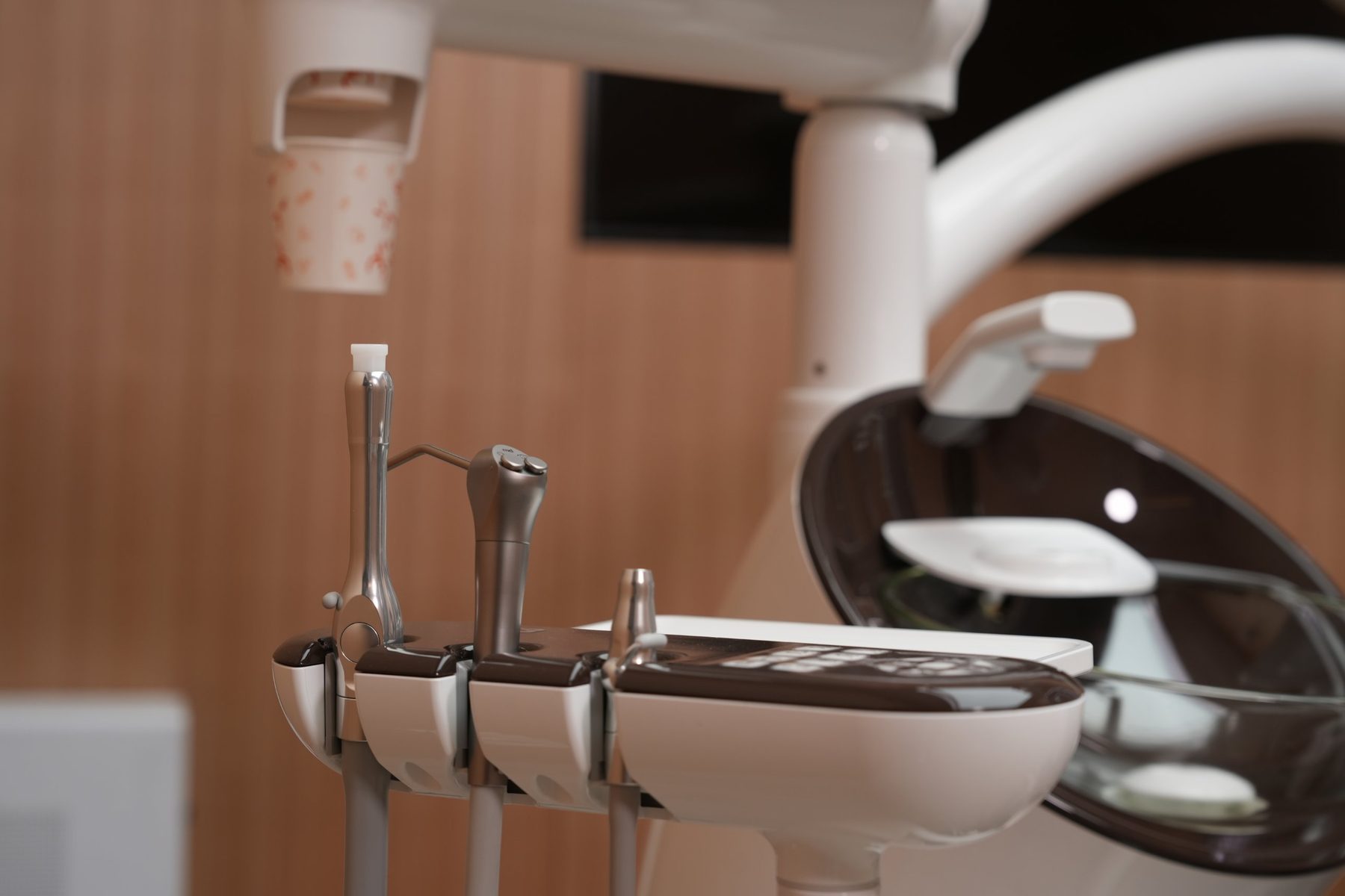Dental treatment unit with instruments at Heal Dental Hospital